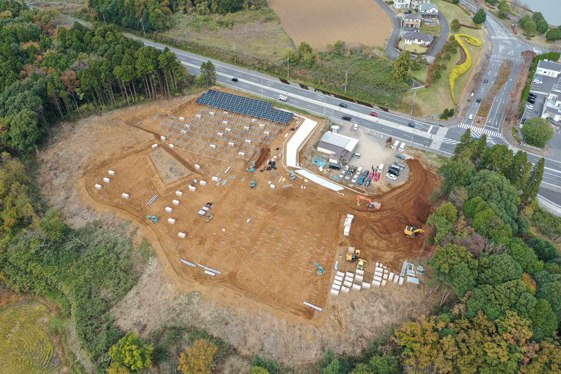 造成・設置前:茨城・阿見町追原